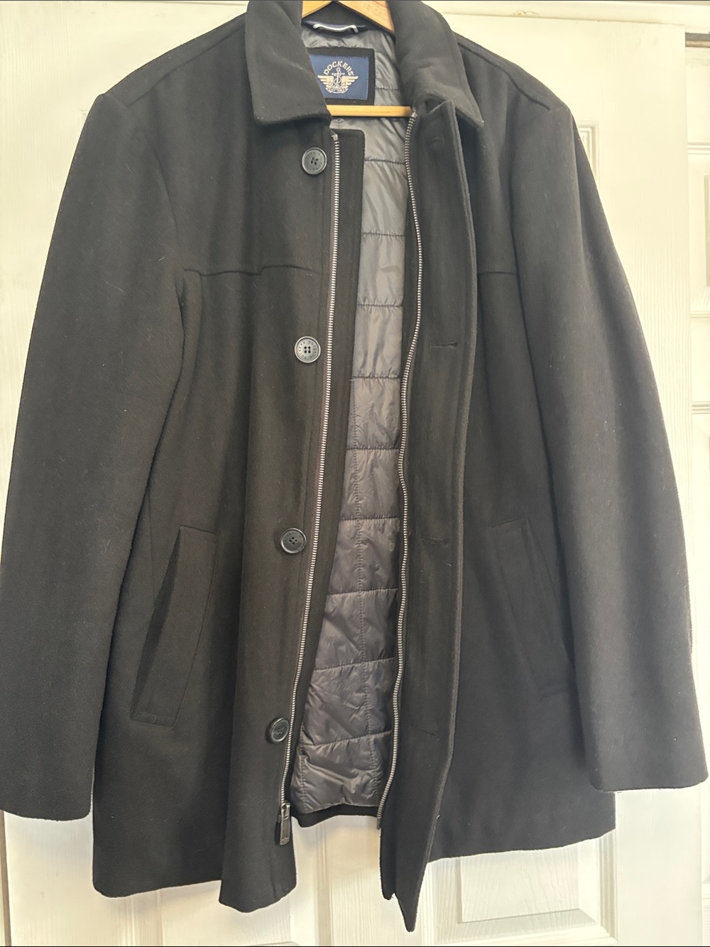 Men's Dockers heavy wool like coat - Picture 3 of 7